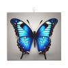 NOUZU Blue Butterfly Print Dish Drying Mat, Microfiber Kitchen Counter Mat, Slip Resistant Dishwashing Mat 16x18in, Black view 1