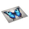 NOUZU Blue Butterfly Print Dish Drying Mat, Microfiber Kitchen Counter Mat, Slip Resistant Dishwashing Mat 16x18in, Black view 2