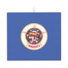 NOUZU Minnesota State Flag Print Dish Drying Mat, Microfiber Kitchen Counter Mat, Slip Resistant Dishwashing Mat 16x18in, Black view 1