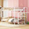 Bellemave Full Over Full Bunk BedBunk beds with Storage Stairs and Wardrobe, Bunk Bed for Adults/Kids/Teens, Bunk beds for School, Bedroom, White view 1