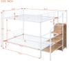 Bellemave Full Over Full Bunk BedBunk beds with Storage Stairs and Wardrobe, Bunk Bed for Adults/Kids/Teens, Bunk beds for School, Bedroom, White view 2