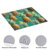 NOUZU Tropical Pineapple Hawaiian Print Dish Drying Mat, Microfiber Kitchen Counter Mat, Slip Resistant Dishwashing Mat 16x18in, Black view 4