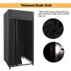Fitting Room, Portable Dressing Room Frame with 4 Wheels Movable Changing Room Accommodate 3-4 People, 88.18 lbs Capacity for Clothing Store, Boutiques, Office, Temporary Privacy Space (Black) view 2