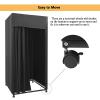 Fitting Room, Portable Dressing Room Frame with 4 Wheels Movable Changing Room Accommodate 3-4 People, 88.18 lbs Capacity for Clothing Store, Boutiques, Office, Temporary Privacy Space (Black) view 4