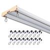 whalebee Ceiling Curtain Track Kit Double Tracks for Curtains, Aluminum Curtain Rails 3.3ft - 19.7ft Ceiling Track with Curtain Roller Easy to Install for Living Room, Bedroom, Office(White,220cm) view 1