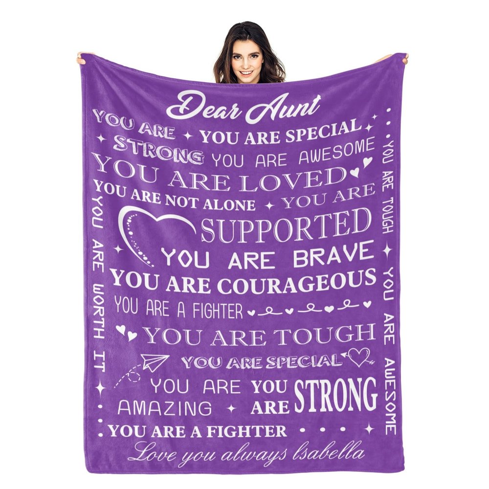 Personalized Gifts for Women or Men Custom Get Well Throw Blanket for Christmas,Customized Inspirational Gifts for Her Him, Feel Better After Surgery Gifts, Thinking of You Gifts for Dad Mom Sister