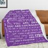 Personalized Gifts for Women or Men Custom Get Well Throw Blanket for Christmas,Customized Inspirational Gifts for Her Him, Feel Better After Surgery Gifts, Thinking of You Gifts for Dad Mom Sister view 2