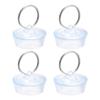 uxcell Rubber Sink Plug, Clear Drain Stopper Fit 1-1/8" to 1-1/4" Drain with Hanging Ring for Bathtub Kitchen and Bathroom 4pcs view 1