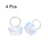uxcell Rubber Sink Plug, Clear Drain Stopper Fit 1-1/8" to 1-1/4" Drain with Hanging Ring for Bathtub Kitchen and Bathroom 4pcs view 3