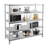 Garvee Stainless Steel Shelves,72 in 4-Tier Storage Shelf Adjustable Shelf Heavy Duty Shelving for Kitchen Garage Office Restaurant Warehouse,330 LB Per Shelf view 1