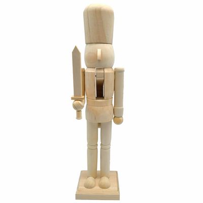 EUBUY Nutcracker Prince,Christmas Ornament Nutcracker 15Inch Decorative Pine Wood Puppet King Soldier Ornament for Shelves and Tables