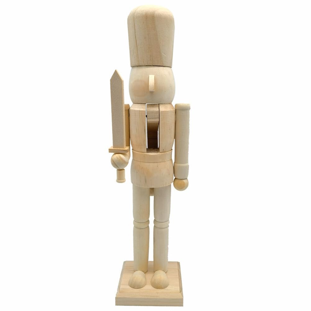 EUBUY Nutcracker Prince,Christmas Ornament Nutcracker 15Inch Decorative Pine Wood Puppet King Soldier Ornament for Shelves and Tables