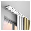 NOIRDA Ceiling Curtain Rail with 2 Rows of Pulleys, White Double Curtain Track, Room Divider Curtain Rails for Bay Window, Bunk Beds, Indoor, Outdoor(100cm) view 1