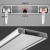 NOIRDA Ceiling Curtain Rail with 2 Rows of Pulleys, White Double Curtain Track, Room Divider Curtain Rails for Bay Window, Bunk Beds, Indoor, Outdoor(100cm) view 2
