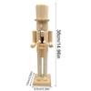 EUBUY Nutcracker Prince,Christmas Ornament Nutcracker 15Inch Decorative Pine Wood Puppet King Soldier Ornament for Shelves and Tables view 2