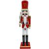 EUBUY Soldier Nutcracker, Red 16Inch Traditional Wooden Nutcracker for Shelves and Tables Christmas Series Soldier Decoration view 1