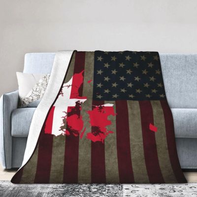 Denmark Flag Map Ultra-Soft Micro Flannel Blanket 50x40 inch Throw Blankets for Bedroom Sofa
