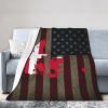 Denmark Flag Map Ultra-Soft Micro Flannel Blanket 50x40 inch Throw Blankets for Bedroom Sofa view 1