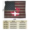 Denmark Flag Map Ultra-Soft Micro Flannel Blanket 50x40 inch Throw Blankets for Bedroom Sofa view 2
