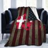 Denmark Flag Map Ultra-Soft Micro Flannel Blanket 50x40 inch Throw Blankets for Bedroom Sofa view 4