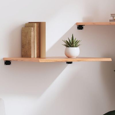 ANYCHOLE Wall Shelf Light Brown 23.6"x19.7"x0.8" Treated Solid Wood Oak,Rustic Solid Oak Wall Shelf with Versatile Storage Options (23.6" x 19.7" x 0.8") Home Dcor Accents