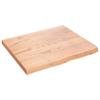 ANYCHOLE Wall Shelf Light Brown 23.6"x19.7"x0.8" Treated Solid Wood Oak,Rustic Solid Oak Wall Shelf with Versatile Storage Options (23.6" x 19.7" x 0.8") Home Dcor Accents view 3