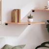 ANYCHOLE Wall Shelf Light Brown 23.6"x19.7"x0.8" Treated Solid Wood Oak,Rustic Solid Oak Wall Shelf with Versatile Storage Options (23.6" x 19.7" x 0.8") Home Dcor Accents view 4