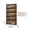 Flip Door Cabinet Display Shelf Display Case with Acrylic Cabinet Door Modern Minimalist Bamboo Storage With Acrylic Cabinet Cabinet Doorsealed Dustproof Easy To Clean(Brown,6F-50x32.4x171cm/19.7x12.8 view 2