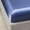 FCLDESHOP Queen Fitted Sheet,Solid Color Satin Polyester Fiber Bed Sheet, Bed Cover Fitted Sheet Suitable for 12"/30cm Deep Mattress,Khaki,Queen 153 * 203cm+30cm (1pcs) view 3