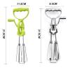 2024 Upgrade Stainless Steel Egg Beater, Hand Crank Rotary Whisk, Egg Beaters Hand Crank, Durable and Easy to Use, Hand Mixer Beaters (1, Silver+Egg white separator) view 3