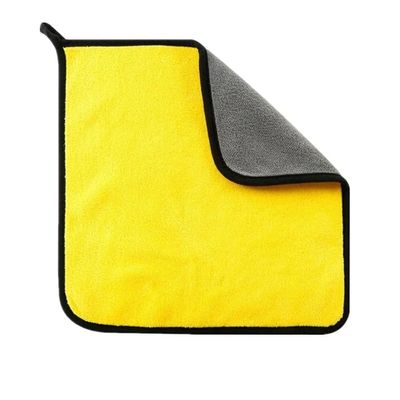 unlkvhool 1/2/6pcs Microfiber Cleaning Towel Thicken Soft Drying Cloth Car Body Washing Towels Double Layer Clean Rags Car Accessories 30x30 1pc
