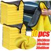 unlkvhool Car Wash Towels Cleaning Cloth Absorbent Dry Cloth General Purpose Microfiber Towel Thickened Yellow 30/40/60cm 3pcs 30x40cm view 3