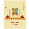 HomeLoft Basics INDIANSTORE4EVERYONE Madurai Meenakshi Amman Madhura Meenatchi Wall Painting Framed Home Decor (Wood,Matte,Gold,Small Size,6 x 8 Inch) R215S view 2