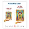 HomeLoft Basics INDIANSTORE4EVERYONE Madurai Meenakshi Amman Madhura Meenatchi Wall Painting Framed Home Decor (Wood,Matte,Gold,Small Size,6 x 8 Inch) R215S view 3