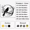 LARNT Raven on the Branch Metal Wall Art, Crow Wall Decor, Tree Branch Sign, Raven Wall Hanging, Metal Birds Outdoor Decor, Gothic Art, Farmhouse Wall Decor (White, 17"x19"|42x47cm) view 4