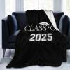 Class of 2025 Graduation High School College Senior Ultra-Soft Micro Flannel Blanket 50x40 inch Throw Blankets for Bedroom Sofa view 4