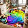 rugsjwaizj Super Soft Living Room Area Rug Non-Slip Washable Foldable Stain Resistant Rug Modern Abstract Art Rug Colorful Water Wave Print Indoor Dining Room Bedroom Office Carpet 2x4ft view 2