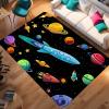 Merlenuit Galaxy Planet Area Rug - Space Themed, 60x40 inches, Microfiber, Non-Slip, Indoor Use view 3