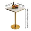 Bistro Table Classic Bistro Pub Furniture- 23.6inches Round Cocktail Bar Table with Metal Base, Tall Bistro Pub Table, Counter Bar Height for Kitchen, Dining Room, Living Room, Easy Assembly view 3