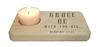 Christ Gift Spiritual Bible Verse Wood Tea Light Candle Holder with Bible Verse Christian Gift Home Decor (Hebrews 13:25) view 2