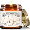 Michigan Gifts, Michigan Decor for Home - 'There's No Place Like Michigan Candle, w/Hot Apple Cider I Michigan Souvenirs I Michigan State Gifts I 9oz Jar, 50Hr Burn, USA Made view 1
