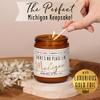 Michigan Gifts, Michigan Decor for Home - 'There's No Place Like Michigan Candle, w/Hot Apple Cider I Michigan Souvenirs I Michigan State Gifts I 9oz Jar, 50Hr Burn, USA Made view 4