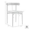 Armen Living Shannon Dining Chair with Matte Black Iron and Black Fabric - Set of 2 view 3