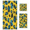 Haskirky Beautiful Leopard Print Texture 3 Piece Towel Set,Absorbent Soft Bath Towel Quick Dry Light Weight Hand and Washcloth Set for Gym Bathing Home Shower view 1