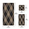 Haskirky Brown Buffalo Plaid 3 Piece Towel Set,Absorbent Soft Bath Towel Quick Dry Light Weight Hand and Washcloth Set for Gym Bathing Home Shower view 3