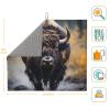 WZYWHJ North American bison Pattern Drying Mat for Kitchen : Made of sponge Water absorbent, With lanyard for hanging 18 x 16 in view 2