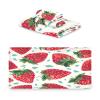 Haskirky Cute Strawberry 3 Piece Towel Set,Absorbent Soft Bath Towel Quick Dry Light Weight Hand and Washcloth Set for Gym Bathing Home Shower view 2