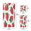 Haskirky Cute Strawberry 3 Piece Towel Set,Absorbent Soft Bath Towel Quick Dry Light Weight Hand and Washcloth Set for Gym Bathing Home Shower view 3