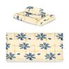Haskirky Cute Daisy Striped Background 3 Piece Towel Set,Absorbent Soft Bath Towel Quick Dry Light Weight Hand and Washcloth Set for Gym Bathing Home Shower view 2