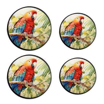 Parrot Set of 4 Stove Burner Covers - Premium Round Electric Stove Range Protectors,8 IN & 10 IN